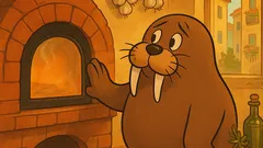 Barzelletta: Un tricheco davanti a un forno...